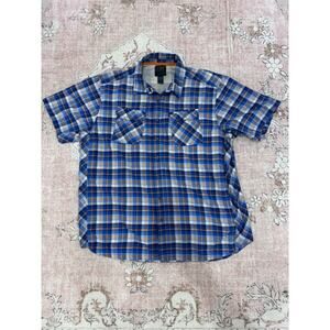 5.11 Tactical Mens Short Sleeve Plaid Button Up Shirt Extra Large